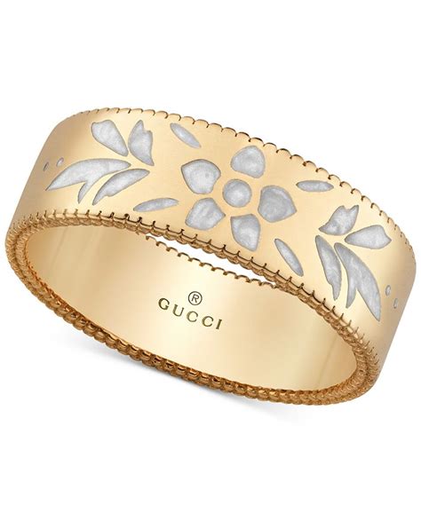 gucci 18k enamel ring|Gucci gold ring set.